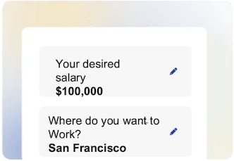 Share your preferences and career goals